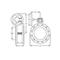 Butterfly valve Type: 4633 KIWA Ductile cast iron/Duplex Gearbox Flange